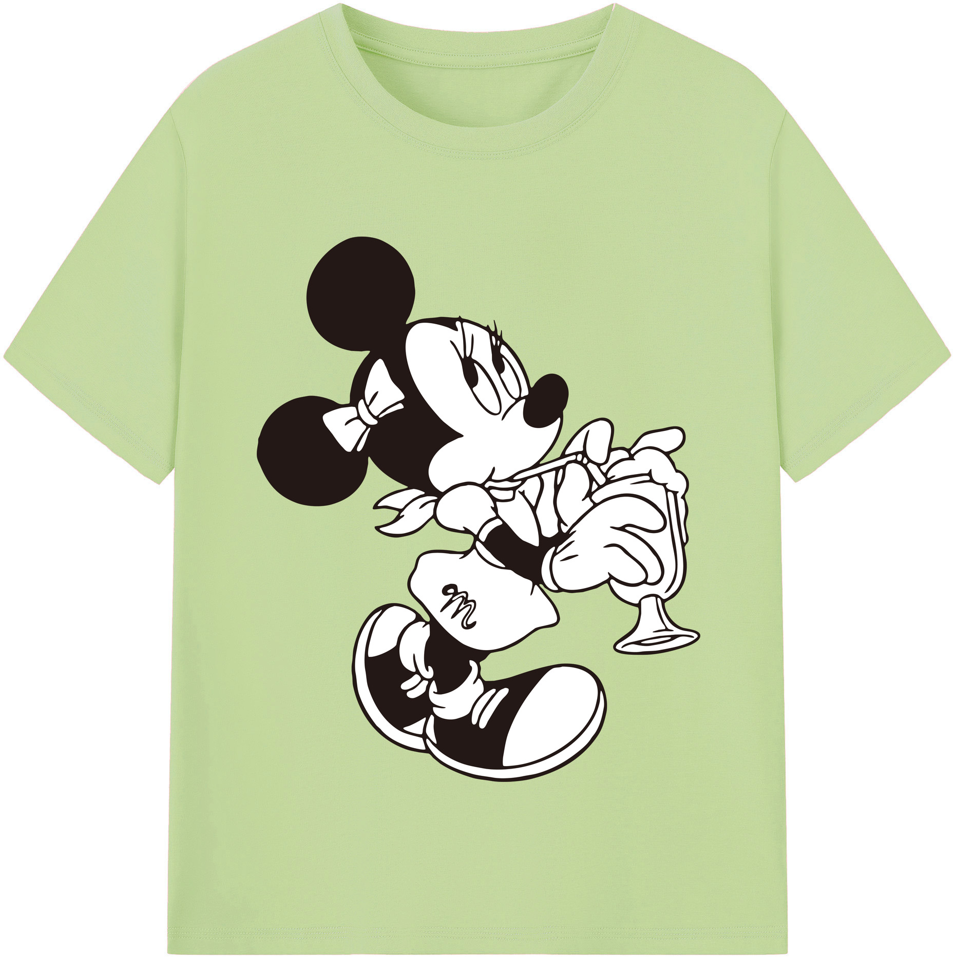 （画像用） ミッキーマウス Mickey Mouse 綿100％半袖Tシャツ（フロントプリント）